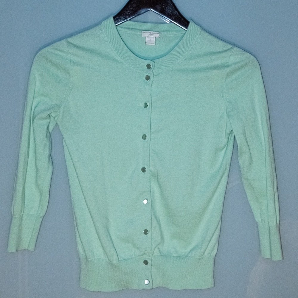 J.Crew Light Green Cardigan